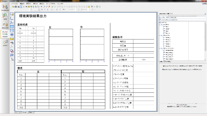 計測システム　DIAdemレポート例